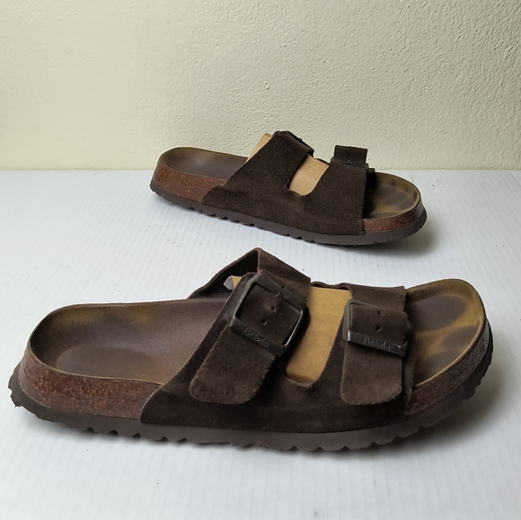 Men's Dark Brown Sandals with Dual Straps 11 Narrow